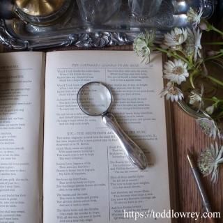 ǮΤ/ Antique Edwardian Silver Handle Magnifying Glass 1912