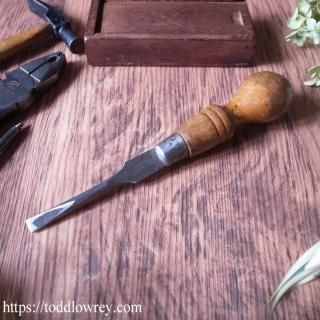 ޤ줿եɤΥ塼ɥ饤С / Antique Carpenters Flat Bladed Screwdriver Sheffield England