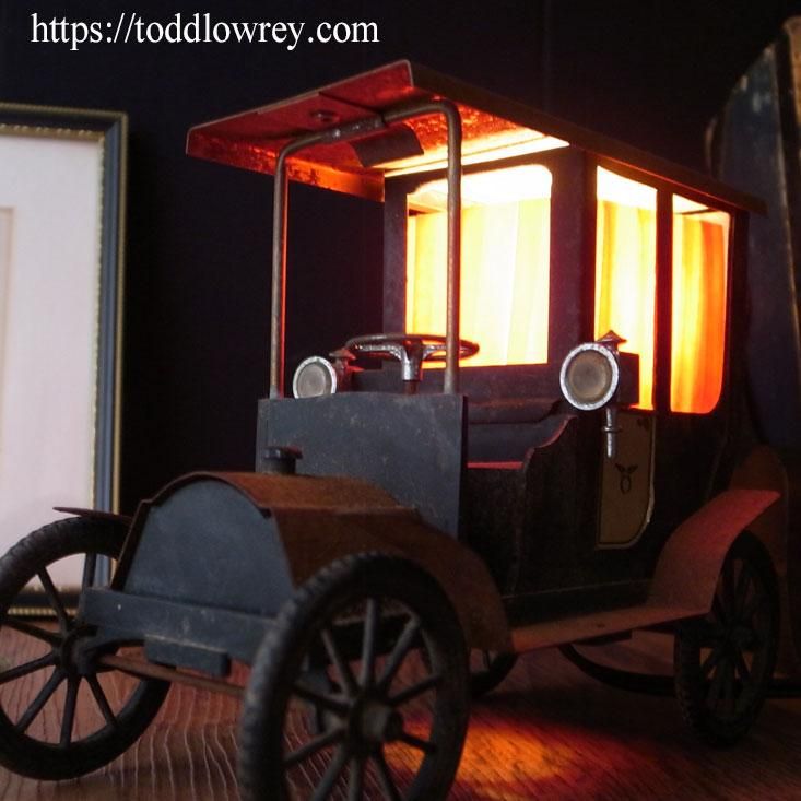 世紀初頭のイタリアの夜を想う Vintage Old Car Lamp Todd Lowrey Antiques