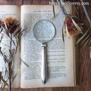 2λĶ / Antique Sterling Silver Handle Magnifying Glass 1910