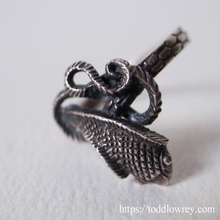 【激安通販 オンラインショップ】 神秘的な知の象徴 Lowrey Todd - Ring Snake Silver Vintage / 17号～