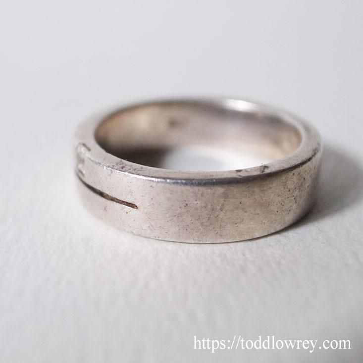 理性を感じるシルバーリング/ Vintage Sterling Silver Ring - Todd
