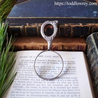 Antique Silver Handle Magnifying Glass Birmingham 1912