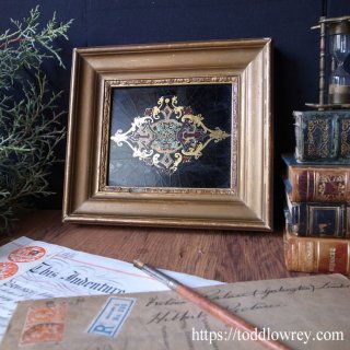 第二帝政時代の黒と金を愉しむ / Antique Lacquered Ornament in Gilded Frame Napoleon III