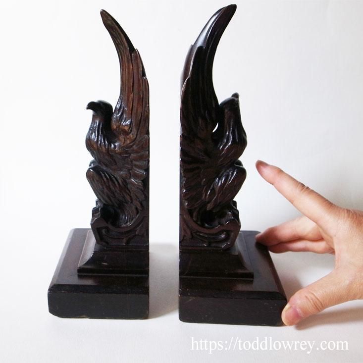 【アンティーク】孔雀の彫刻　ブックエンド Amazon.com: PoeticHome Vintage Copper Bird Bookends - Resin