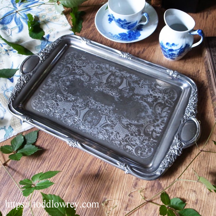 二人でお茶を / Vintage Silver Plated Tray by GRENADIER