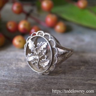 󥰥å奪ΰ / Vintage Oak Leaves Silver Ring 