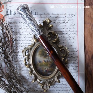 ȥꥢ塢ǹΰ / Antique Victorian Walking Stick with Sterling Silver Grip by BRIGG