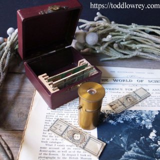 胸躍る発見はポケットから /Antique Cylinder Pocket Microscope with Box