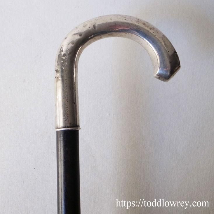 北欧の大地を感じる銀の杖 / Antique Silver Crook Handle Walking