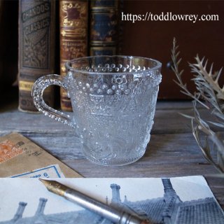 民衆のための内閣を記念して /Antique Victorian Pressed Glass Cup 