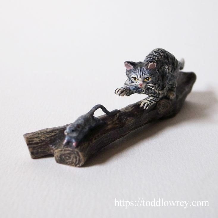 つまり猫は最高傑作 /Vintage Cold Painted Vienna Bronze Cat