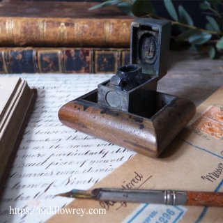 ޤ䤫䤿ϡɤʶ / Antique Victorian Portable Inkwell by De La Rue & Co