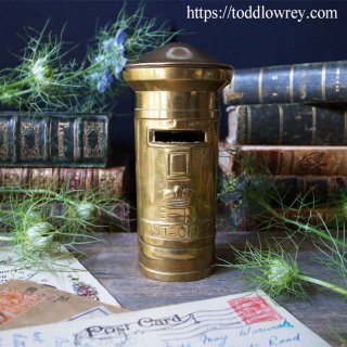 ѻ̤ϾȤϡ/ Vintage  Brass Pillar Box Money Bank