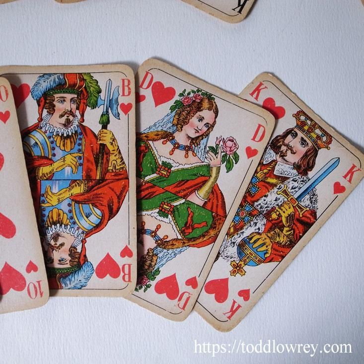 ポーランドの森の町から/ Antique Playing Card Set with Caving