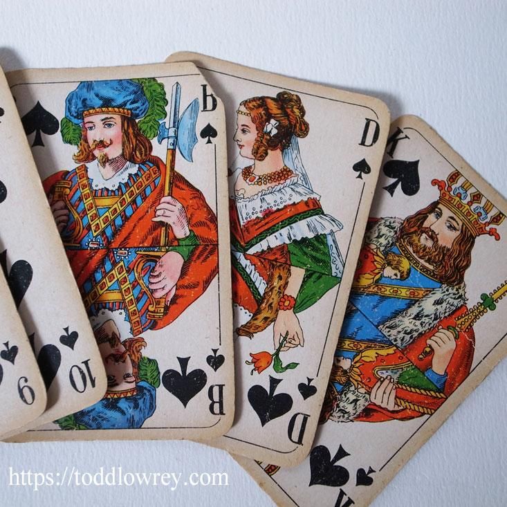 ポーランドの森の町から/ Antique Playing Card Set with Caving