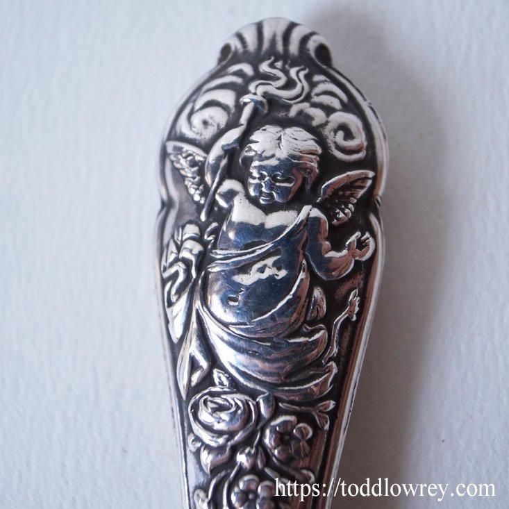 キューピッドの松明を貴方に / Antique Silver Handle Shoe Horn