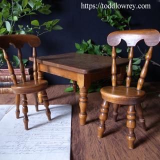 ФߤͶʥ˥󥰥å / Antique Miniature Dinning Set