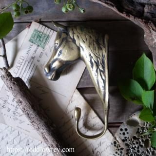 ե̥β / Antique Brass Horse Wall Hook
