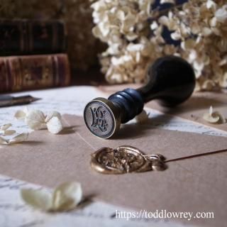 Antique Victorian Ebony Handle Sealing Stamp