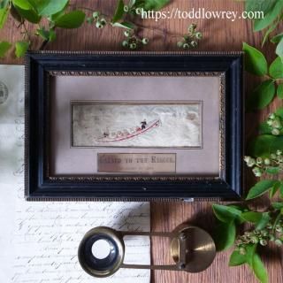 αͺã / Antique Victorian Stevengraph with Frame