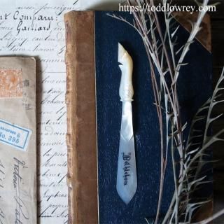 ٥ĥإΥФε / Antique MOP Donkey Hoof Bible Bookmark 