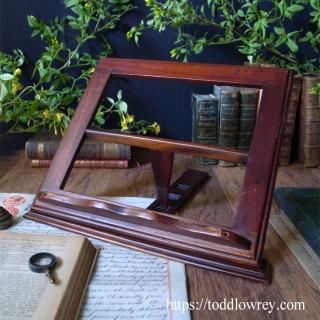 üȿܤ̾ / Vintage Mahogany Folding Book Stand