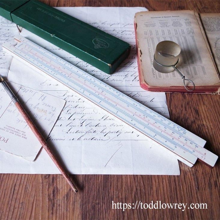 定規で計算するということ / Antique Slide Ruler by FABER