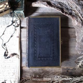 ߥåɥȥꥢΥɥ󤫤ΰ / Antique Holly Bible with Book Crasp 1875
