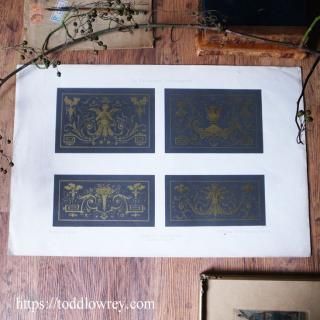 Υ롦֡إޡ / Antique Lithograph LOUIS XIV Style Decoration