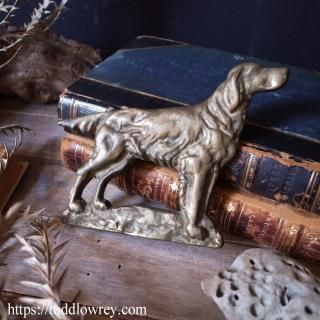 ŤӤο¤ͧ / Antique Solic Brass Dog Plaque