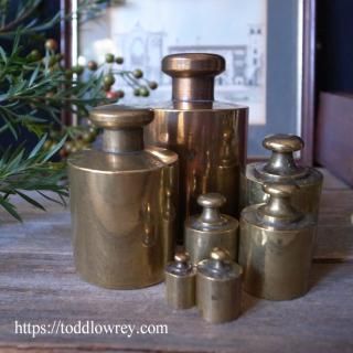 ᡼ȥˡؤΰܹԤϴλʤ / Vintage Brass Weight set of 7