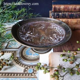 9ͤΥߥ塼ˬ줿ƥ / Antique Brass & Copper Bowl on Stand