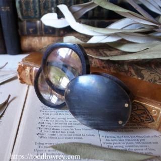 ƥϥȤΤˤ / Antique Folding Pocket Double Lens Magnifying Glass