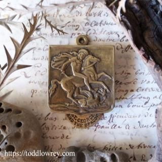 硼ȥɥ饴 / Antique Brass Door Knocker ST.GEORGE AND THE DRAGON