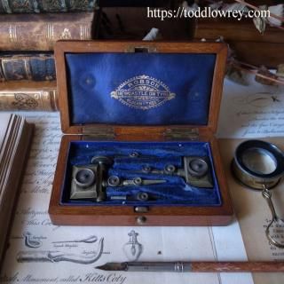 礭礭ʸ̤ / Antique Brass Trammels Head Set with Box by Robson 