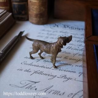 ʤ䤫ζ¤ͧ /Antique Cold Painted Vienna Bronze Dog