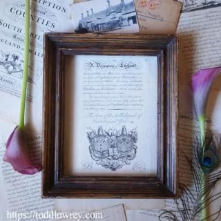 壁面を飾るフレームや写真立て、古い紙物/Art Work/Photo Frame