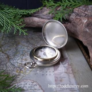 ͥǥդʵǽ򰦤/ Antique WW1 British Army Officers Pocket Compass dated 1918