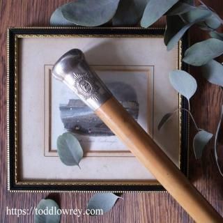 Ϥ˰Ϥޤ줿㡼Υ饤/ Vintage Walking Stick Malacca Cane Worcestershire Regiment