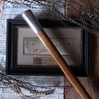 üʶǤ밻/ Antique Walking Stick with Malacca Cane & Sterling Silver 1915