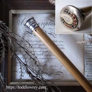 Ϥ򰦤뤬Τ / Antique Walking Stick with Horseshoe Motif Grip