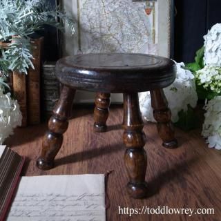 Ȥ⤷Ӥ٤뾮ڲȶ/ Antique Victorian Small Stool(Candle Stand)
