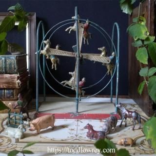뤯̴Υ/ Antique Tin Wind Up Ferris Wheel