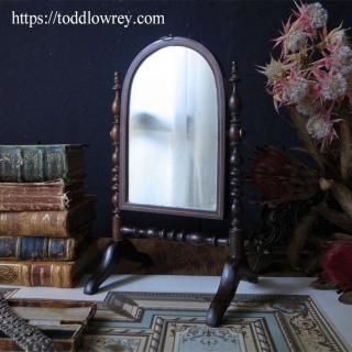 Ϥζ / Antique Victorian Miniature Cheval Mirror
