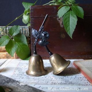 ǥ奪ǲޤ/ Vintage Brass Double Table Bell
