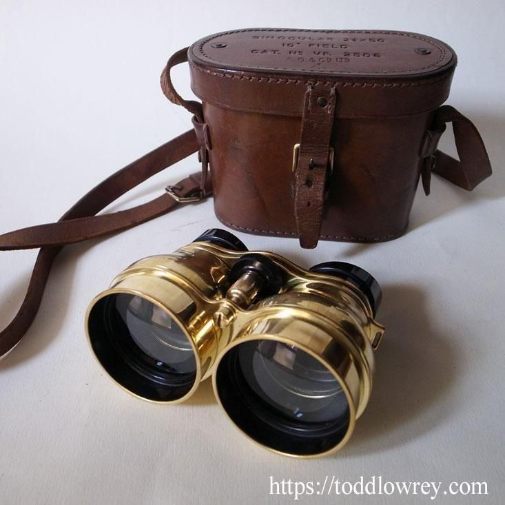 砦を守るパイロットの双眼鏡 / Vintage Brass WW2 Pilots Spotting