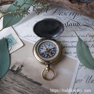 / Antique Pocket Compass by Francis Barker & Son