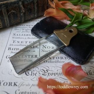 󥺤̤վȤƼ/ Antique  Art Deco Rectangle Magnifying Glass with Case