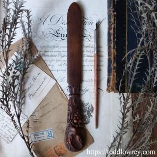 ץפ꤫˭ƺȤȤ/ Antique Caved Letter Opener WENGERN ALP
